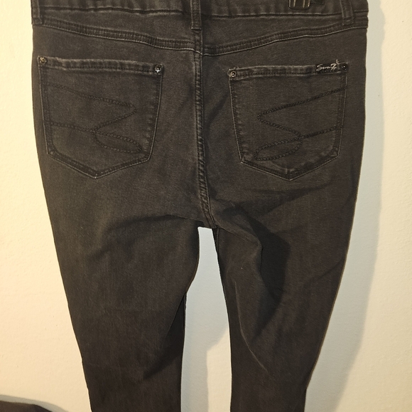 Seven 7 Womans Black Skinny Jeans Size 14 - Picture 7 of 10